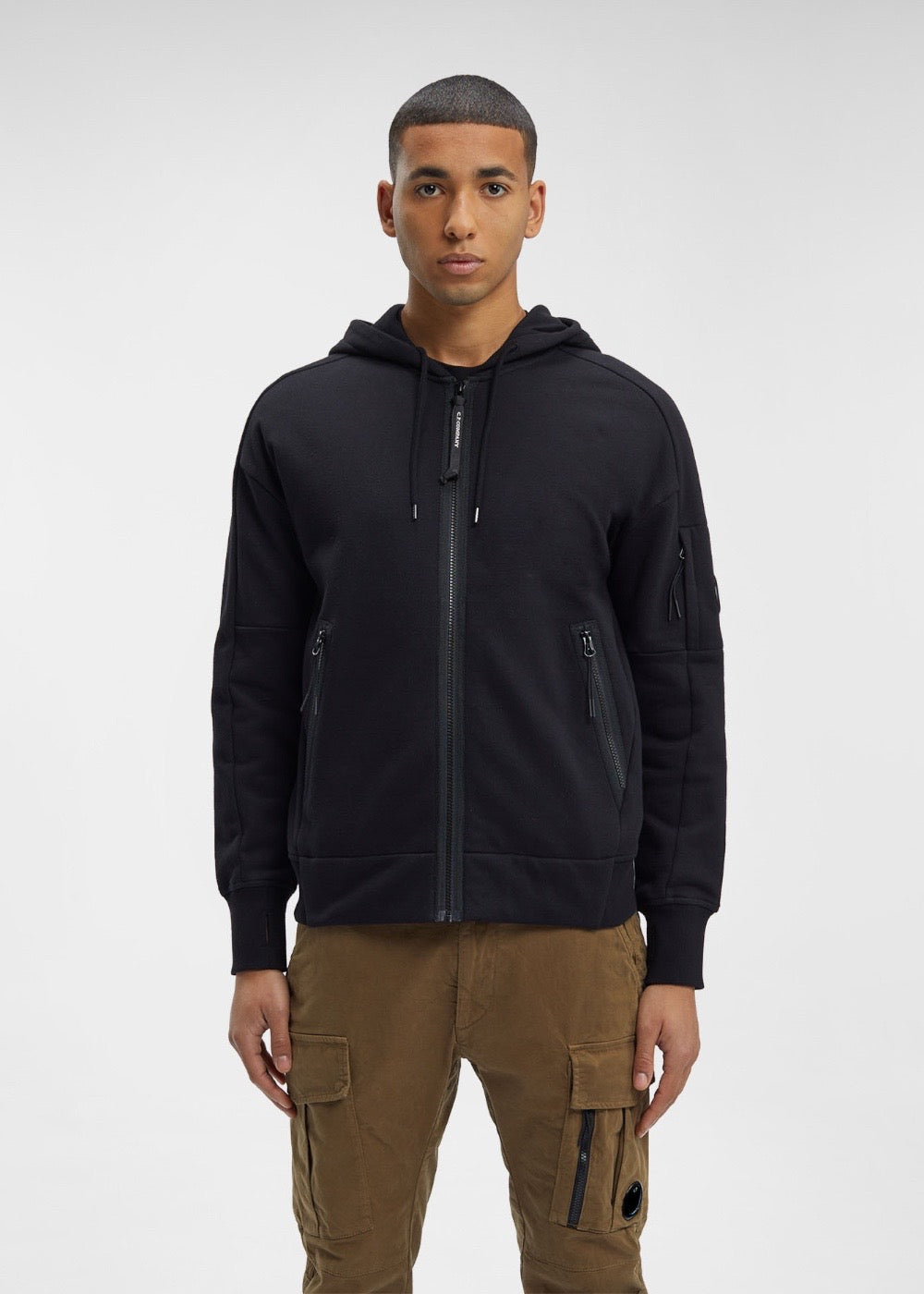 Sweat-shirt zippé C.P. Company noir