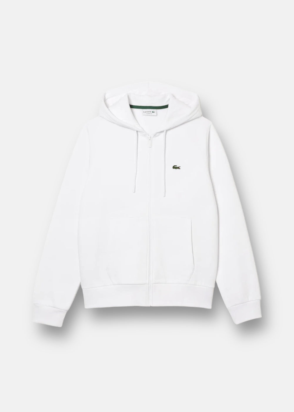 Sweat-shirt zippé Lacoste blanc