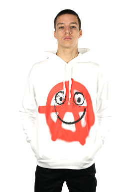 Sweat à capuche Moschino smiley anarchie