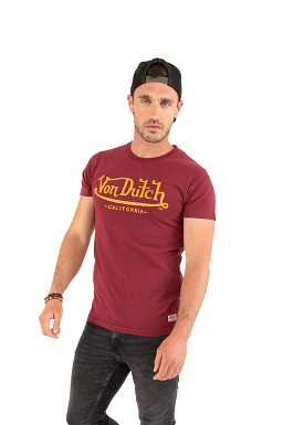 T-shirt Von dutch signature  rouge