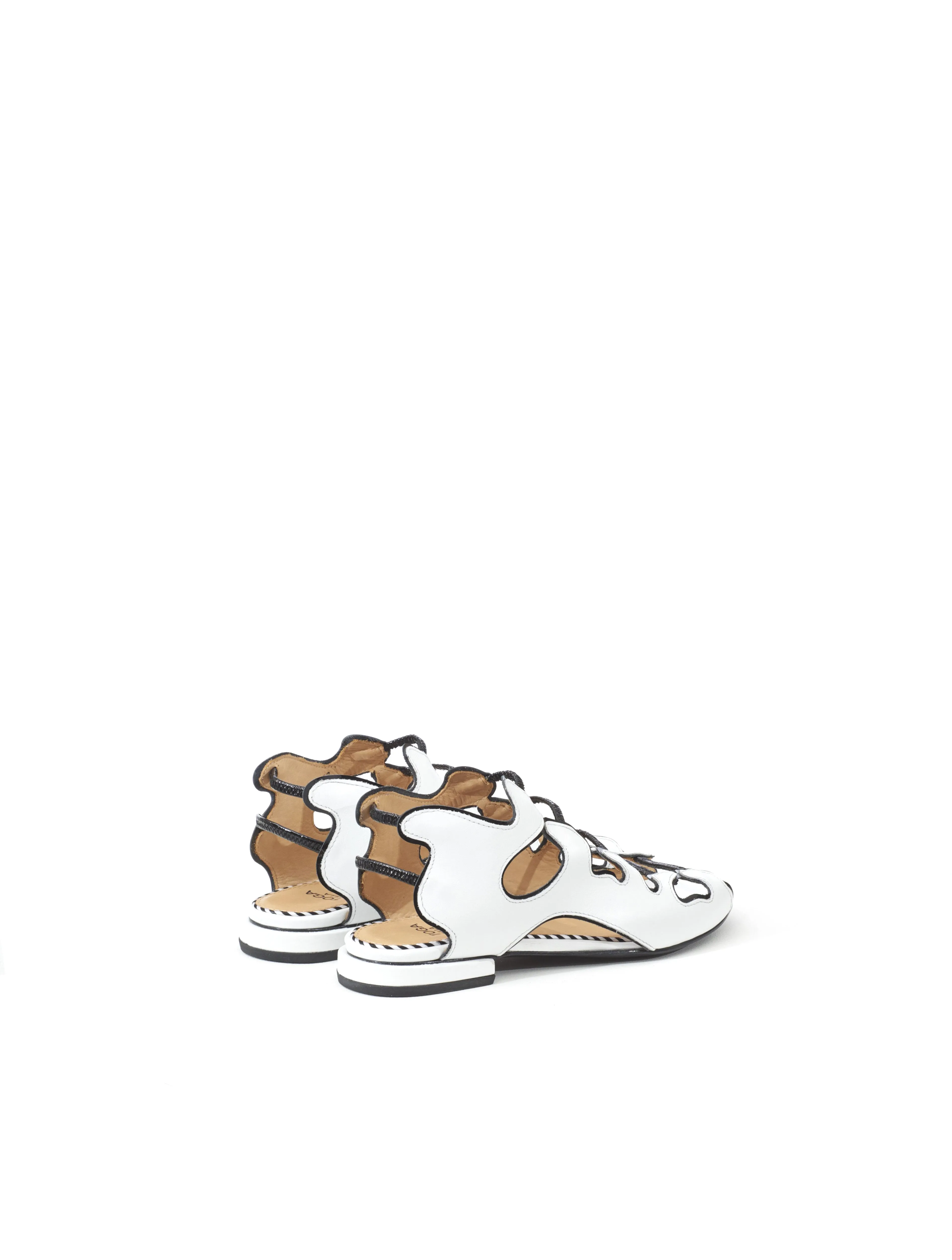 Toga Pulla White Leather Sandal