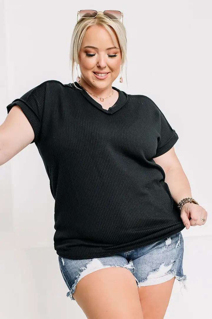 Urban Ribbed Top | Black