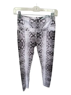 Varley Size XS Gray & Black Polyester Blend Animal Print Athletic Leggings