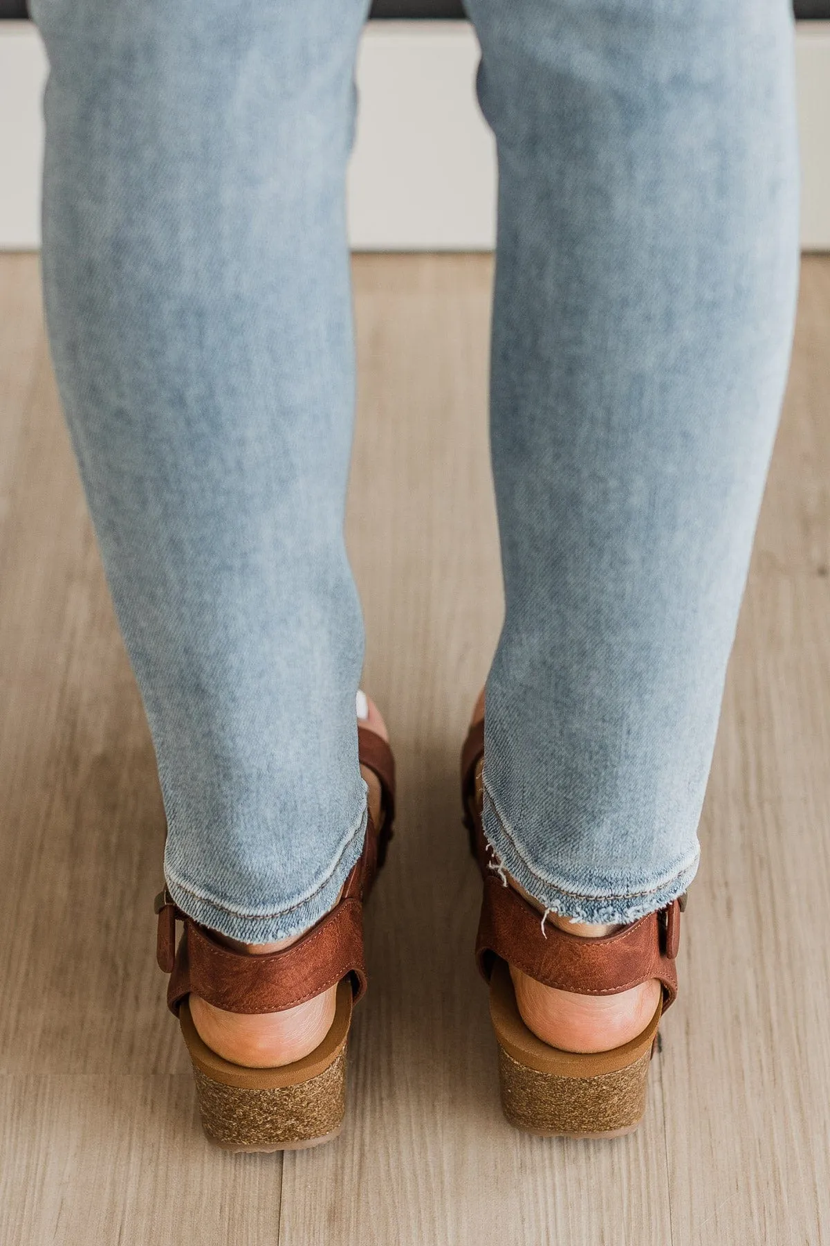 Very G Shayne Wedge Sandals- Rust