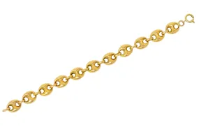 Vintage Fancy 18 Karat Gold Anchor Unisex Bracelet