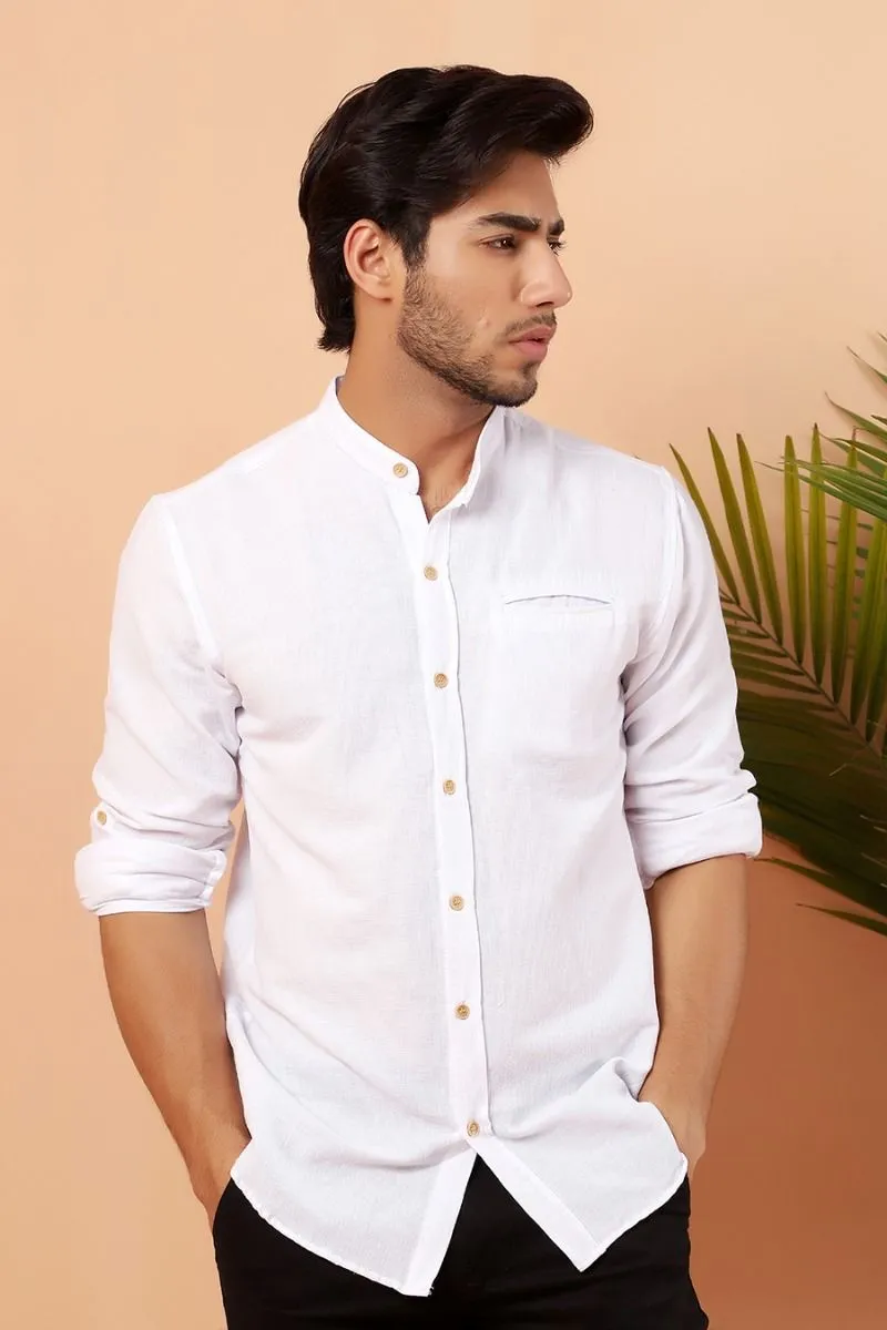 White Casual Shirt FS Regular Fit