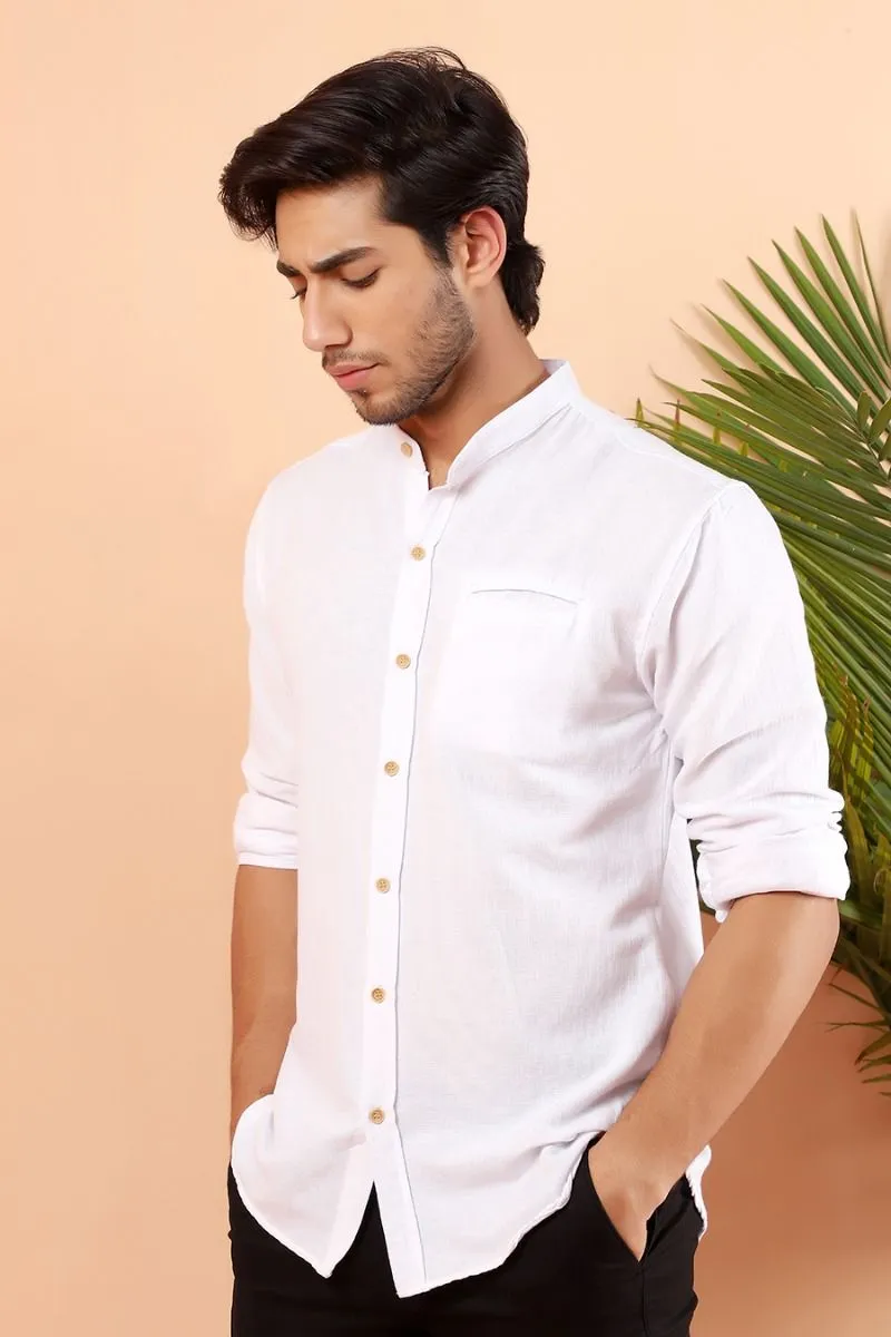 White Casual Shirt FS Regular Fit