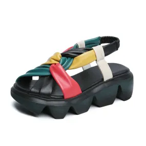 Women Colorful Platform Comfort Sandals 