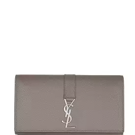 Y-Line Flap Wallet, Warm Taupe/Nickle