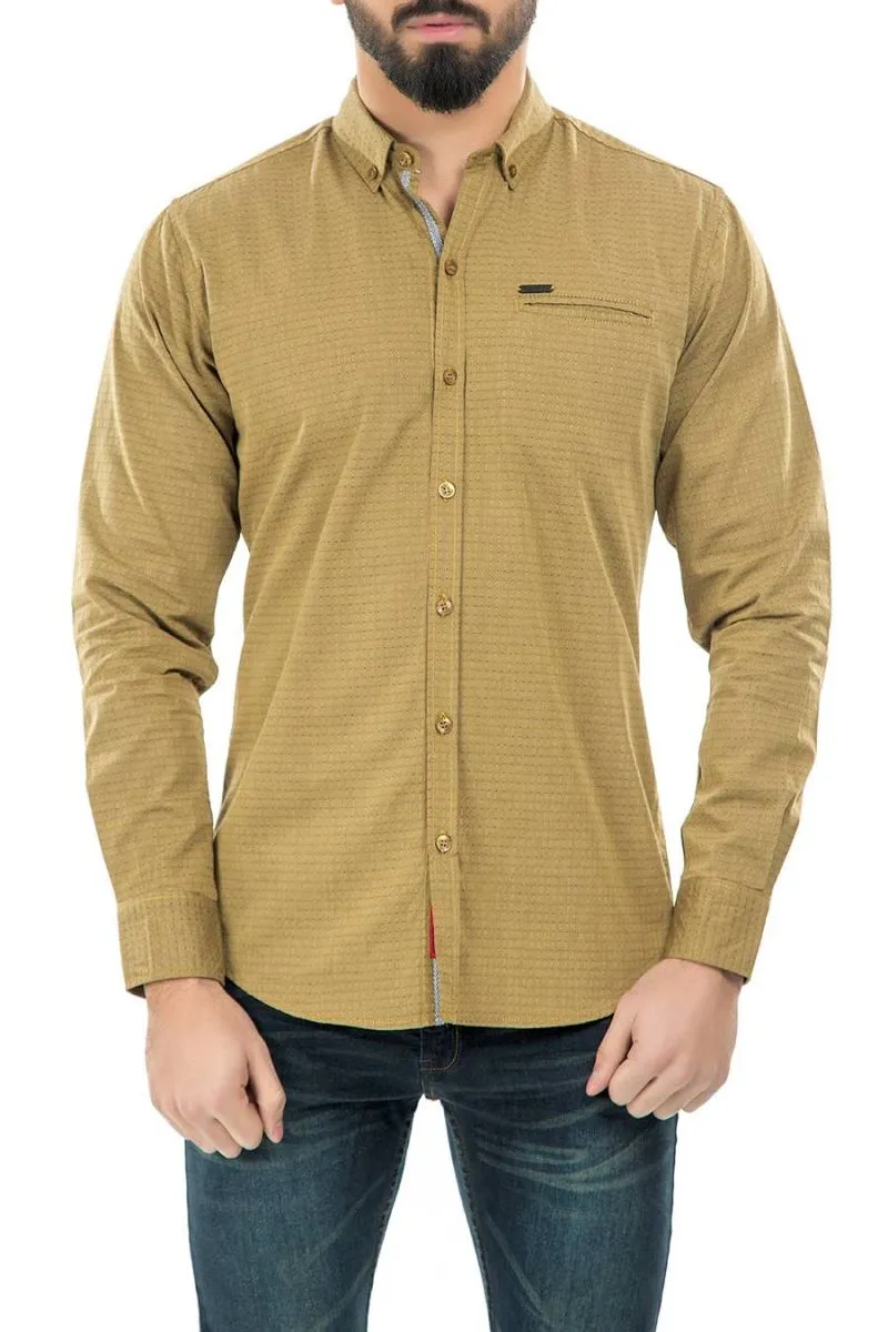 Yellow Casual Shirt FS Regular Fit