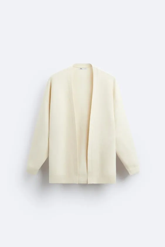 ZARA  |Plain Logo Cardigans