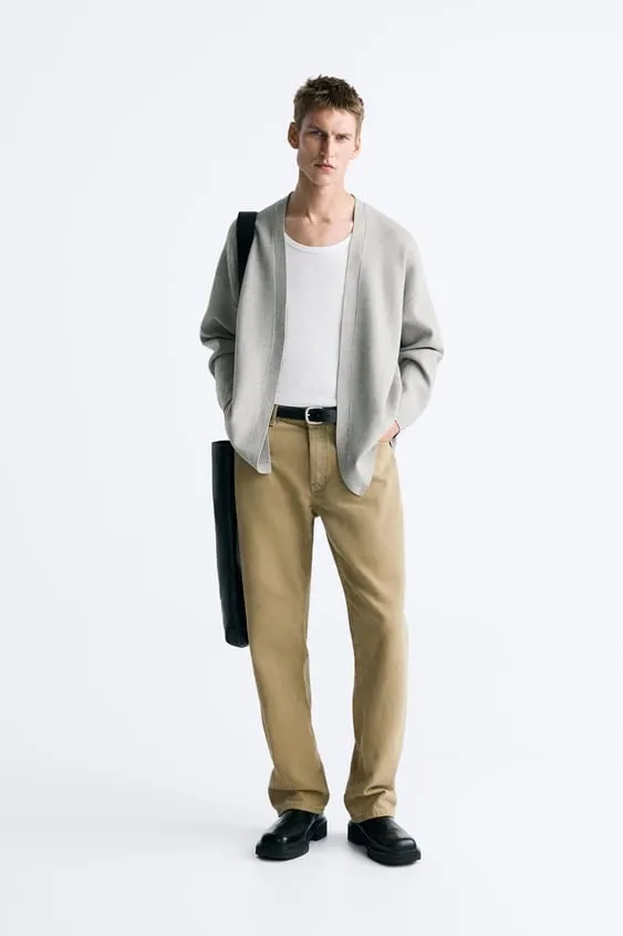 ZARA  |Plain Logo Cardigans