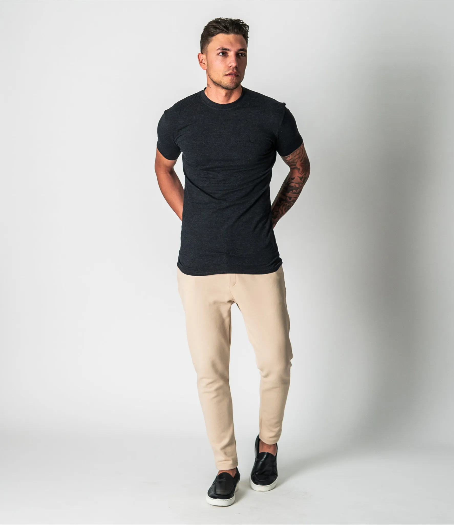 Zumo Slim Fit T-shirts STONE Anthra